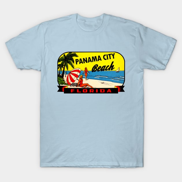 Panama City Beach Florida Vintage T-Shirt by Hilda74